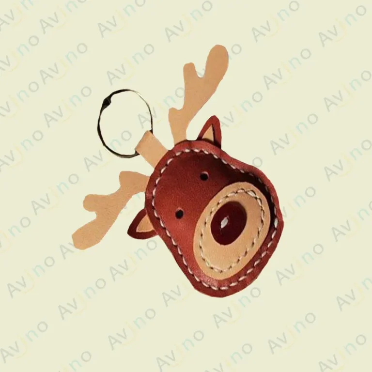 سرکلیدی چرمی طرح گوزن (حیوانات) مدل T-034