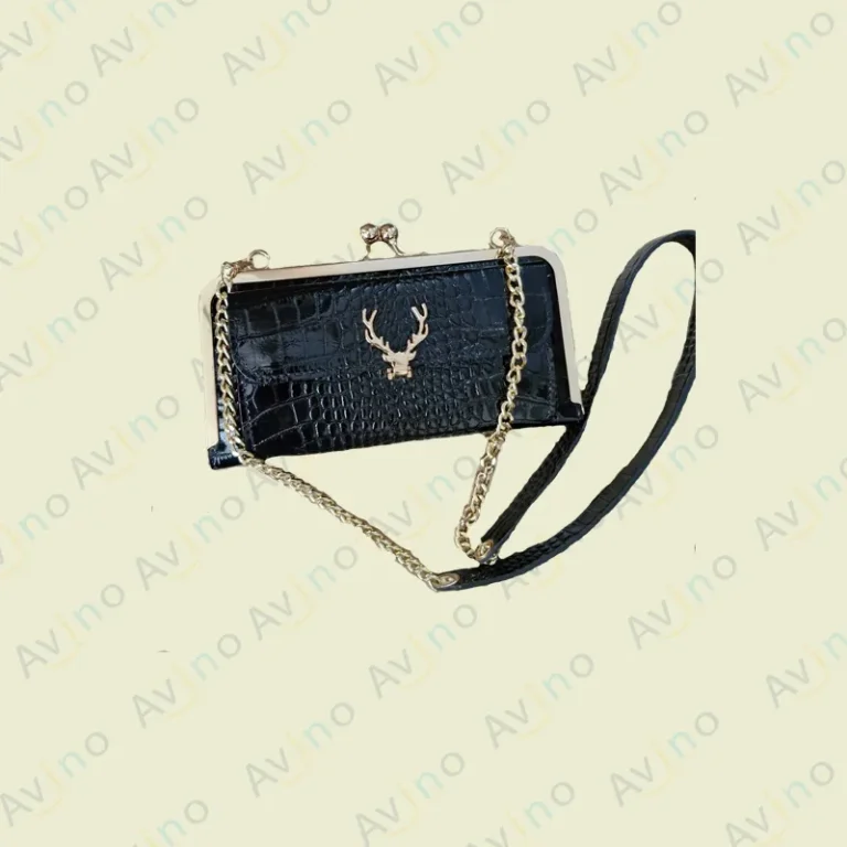 کیف دستی چرمی زنانه دهانه فلزی مدل W-224